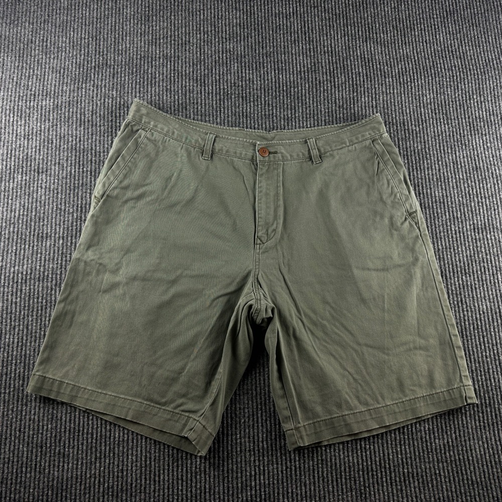 Tommy Bahama Boracay Shorts Mens 36 Olive Green Cotton Blend Chino Casual 9.5"